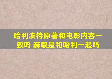 哈利波特原著和电影内容一致吗 赫敏是和哈利一起吗